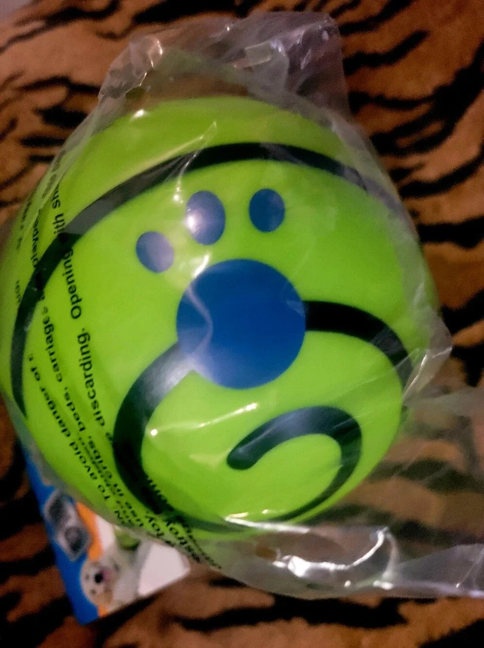 Giggler Ball Dog Interactive Sound Activated Dog Toy - Green Large Xlarge Ea.